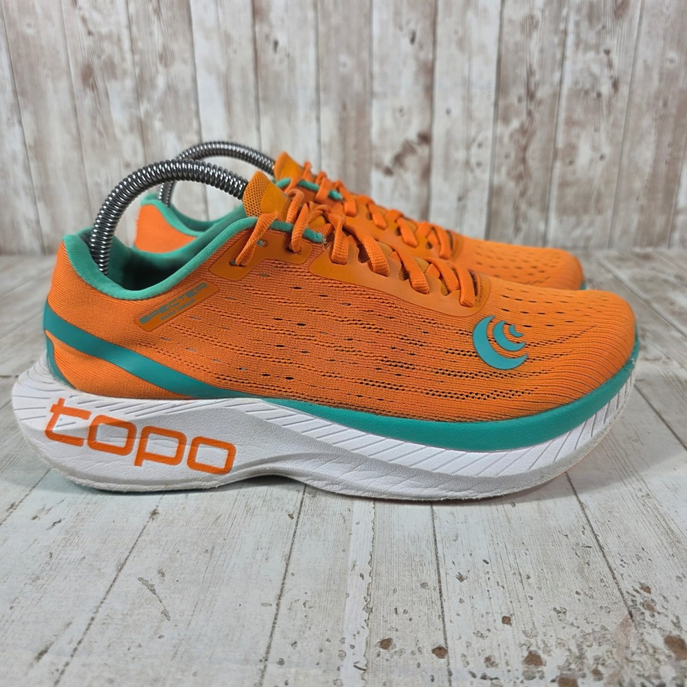 Topo Athletic Specter Running Shoes Womens 9 Orange Seafoam 5mm Drop Sneakers